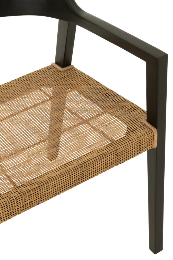 Chaise Emma Teck Noir/Marron – Image 8