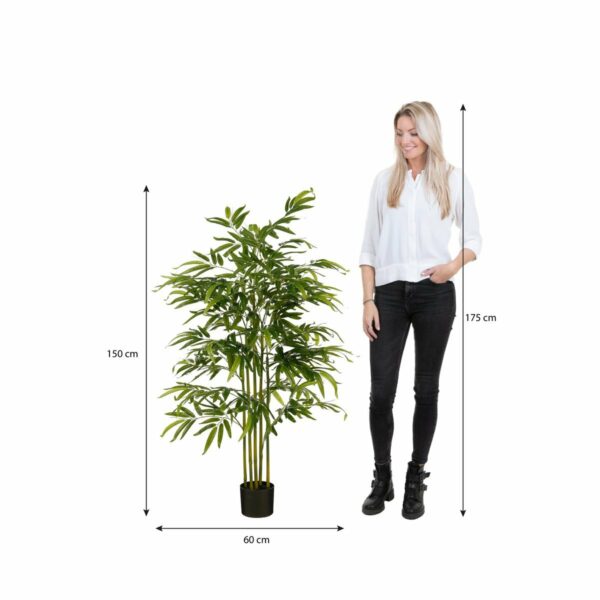 Plant artificiel en bambou dans le pot - H150 x Ø60 cm - vert – Image 5