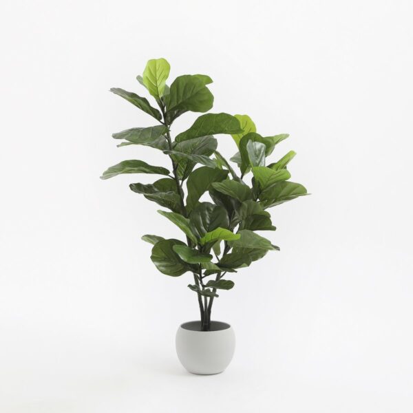 Plante Artificielle Ficus Lyrata - H120 x Ø60 cm - Vert – Image 5