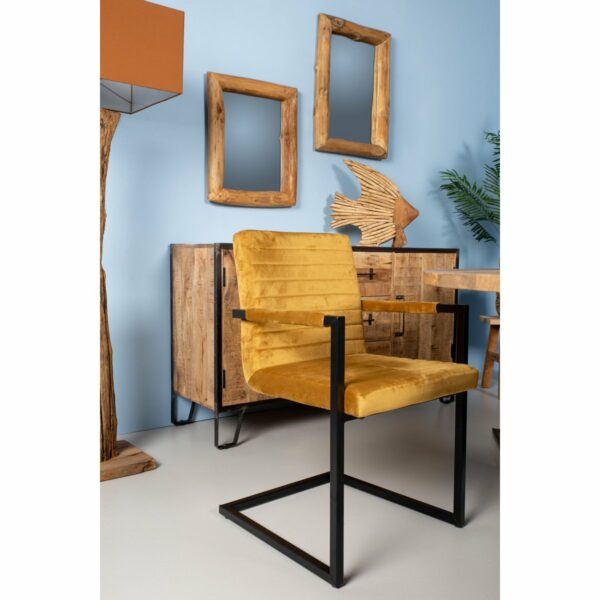 Collection HSM-Miroir rectangulaire-50x7x60-Teck naturel – Image 5