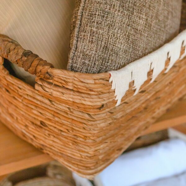 Panier de rangement avec décor en coton PISANG Panier décoratif tissé à la main en fibre de bananier – Image 4