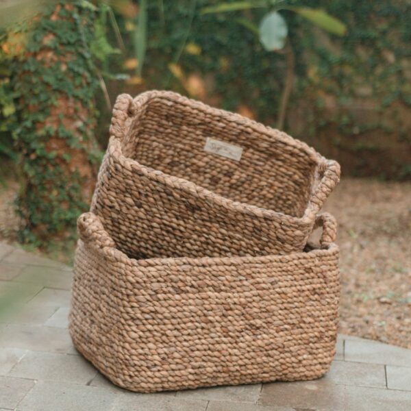 Panier de Rangement TANIMBAR en Jacinthe d'Eau