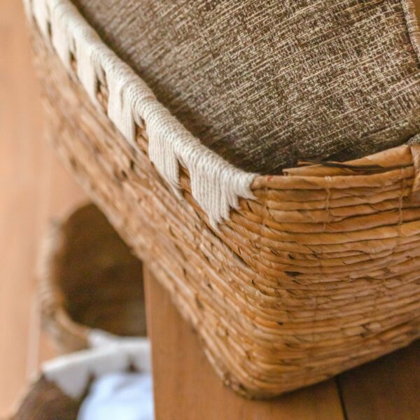 Panier de rangement avec décor en coton PISANG Panier décoratif tissé à la main en fibre de bananier – Image 5