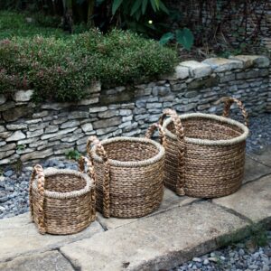 Plante | Panier de rangement | Panier à linge CANGGU en jacinthe d'eau (3 tailles)