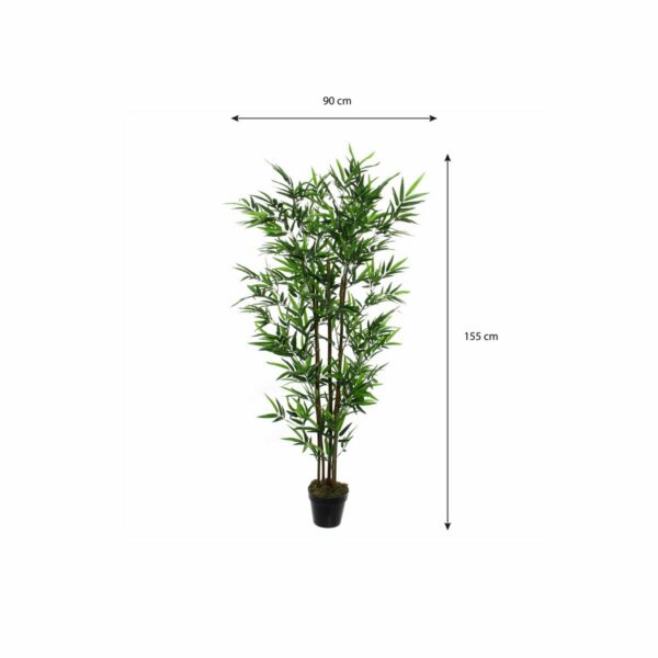 Plante Bambou Artificielle - H155 x Ø90 cm - Vert – Image 5