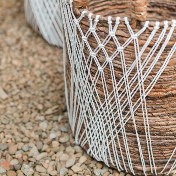 Panier à linge | Panier de plantes | Panier de rangement JUWANA en fibre de bananier – Image 6