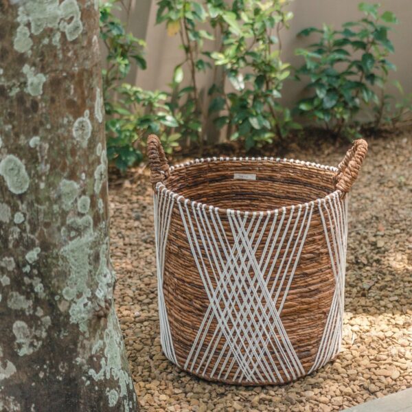 Panier à linge | Panier de plantes | Panier de rangement JUWANA en fibre de bananier – Image 4