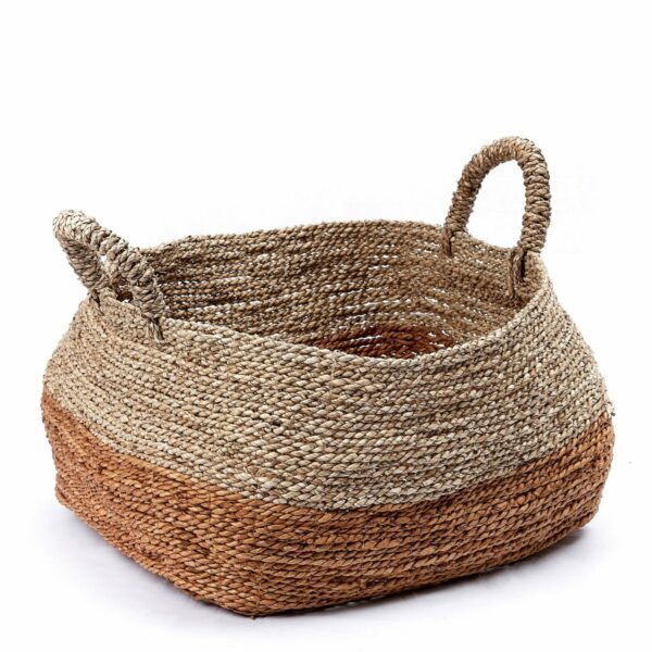 Panier de rangement | Panier à linge | Panier à plantes MAJALENGKA (naturel) en fibre de bananier et jonc de mer (3 tailles) – Image 9
