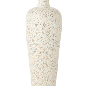 Grand vase en ciment blanc Lauwra