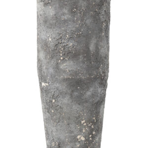 Vase Cylindre en Métal Brut Gris