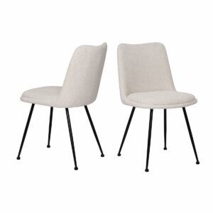 Lot de 2 chaises avec housse bouclée
