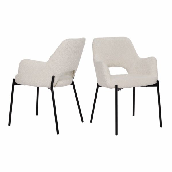 Lot de 2 fauteuils avec dossier découpé