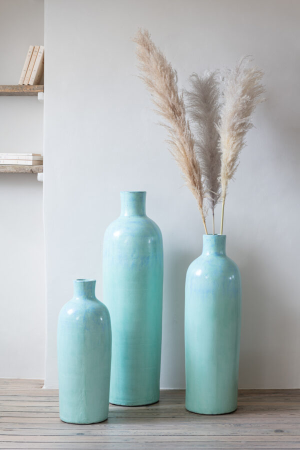 Grand vase Justine en terre cuite bleue – Image 3