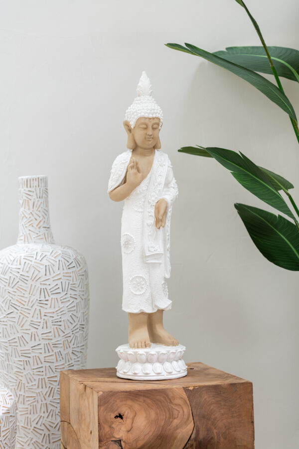 Grand vase en ciment blanc Lauwra – Image 4