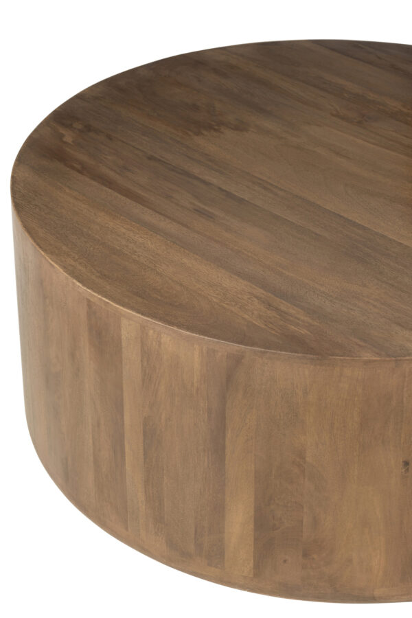Ensemble de 2 tables en bois de manguier marron – Image 4