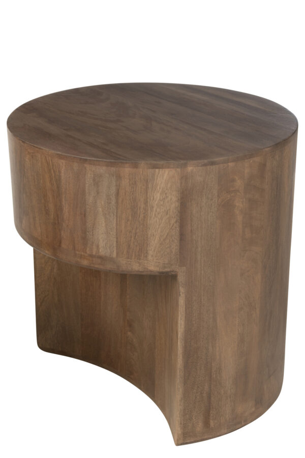 Ensemble de 2 tables en bois de manguier marron – Image 6