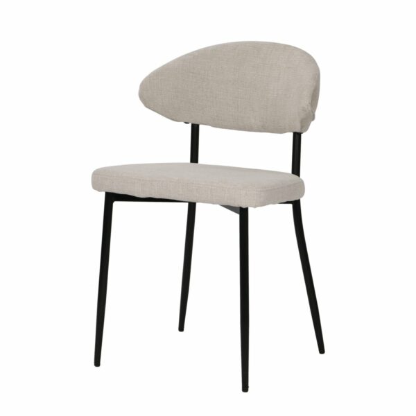 Lot de 2 chaises en tissu structuré – Image 4