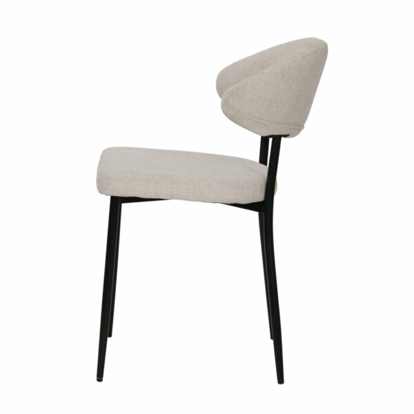 Lot de 2 chaises en tissu structuré – Image 2