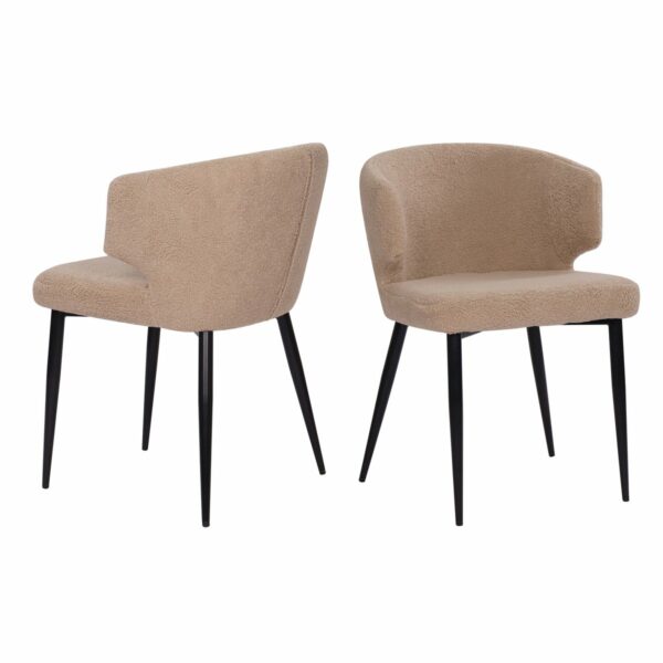 Lot de 2 fauteuils avec housse en fourrure peluche