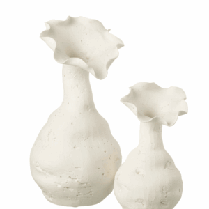 Vase en céramique blanc grand Helix