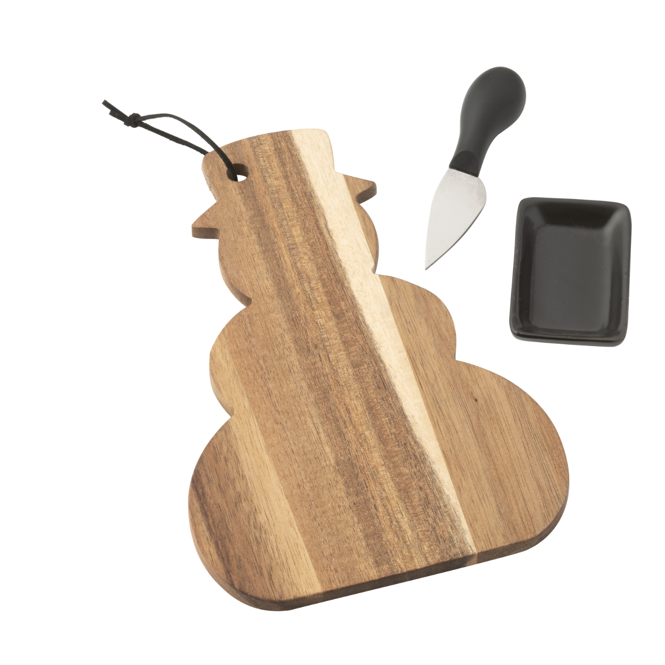 Planche à fromage + couteau à fromage Bonhomme de neige Ardoise naturelle