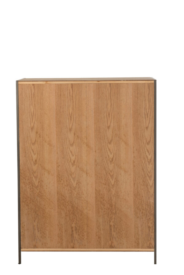 Armoire Différents Compartiments Bois/Métal Naturel – Image 6