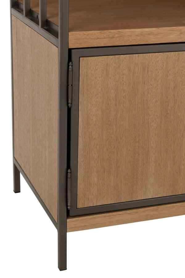 Armoire Différents Compartiments Bois/Métal Naturel – Image 7