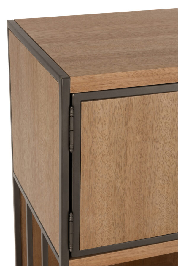 Armoire Différents Compartiments Bois/Métal Naturel – Image 8