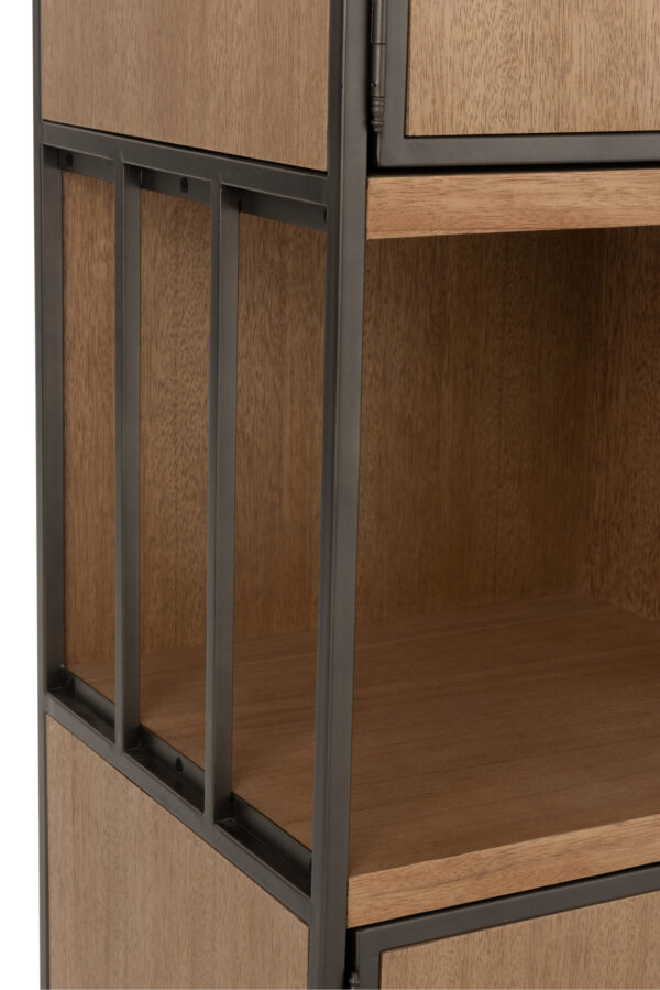 Armoire Différents Compartiments Bois/Métal Naturel – Image 9