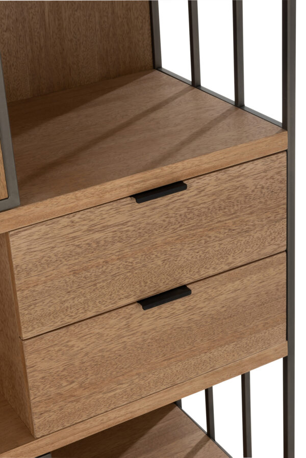 Armoire Différents Compartiments Bois/Métal Naturel – Image 10