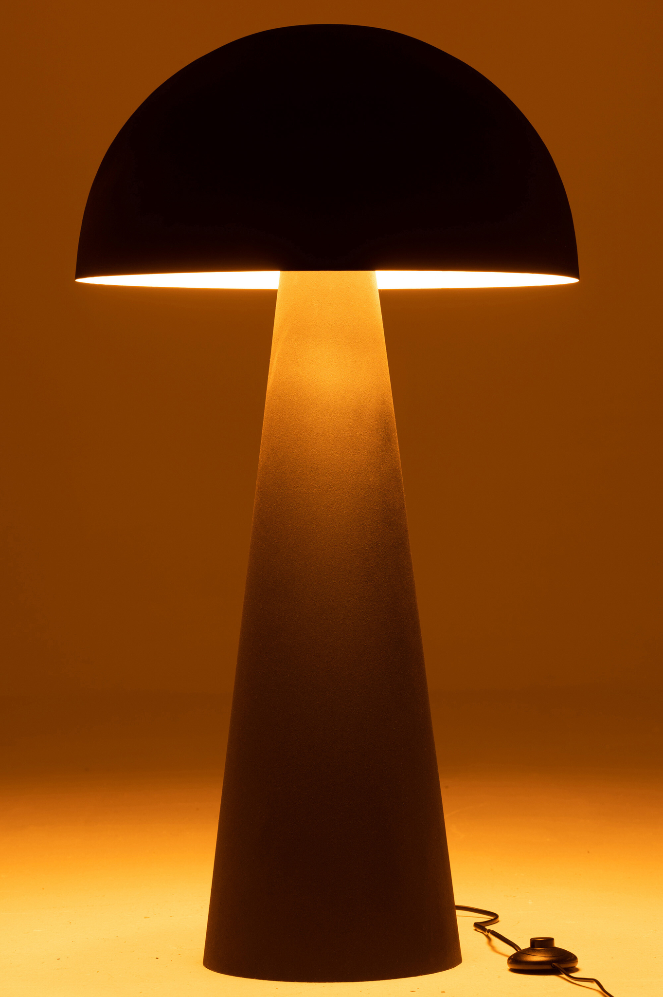 Lampe Champignon Métal Noir Mat Extra Large – Image 3