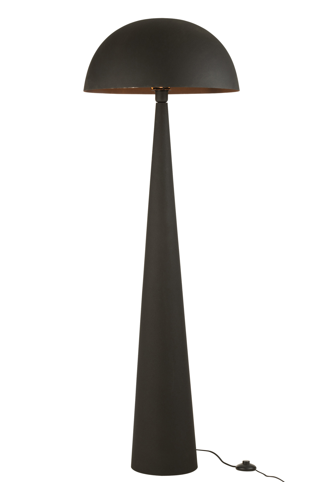 Lampe de table champignon en métal noir mat – Image 2