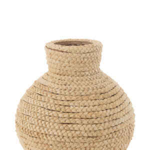 Vase en paille naturelle Cano