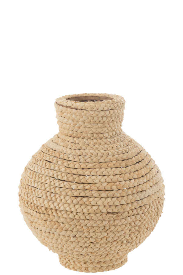 Vase en paille naturelle Cano