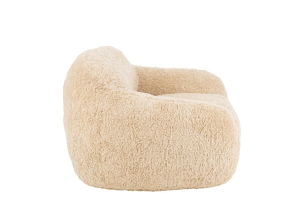 Canapé Shearl en polyester crème petit – Image 3