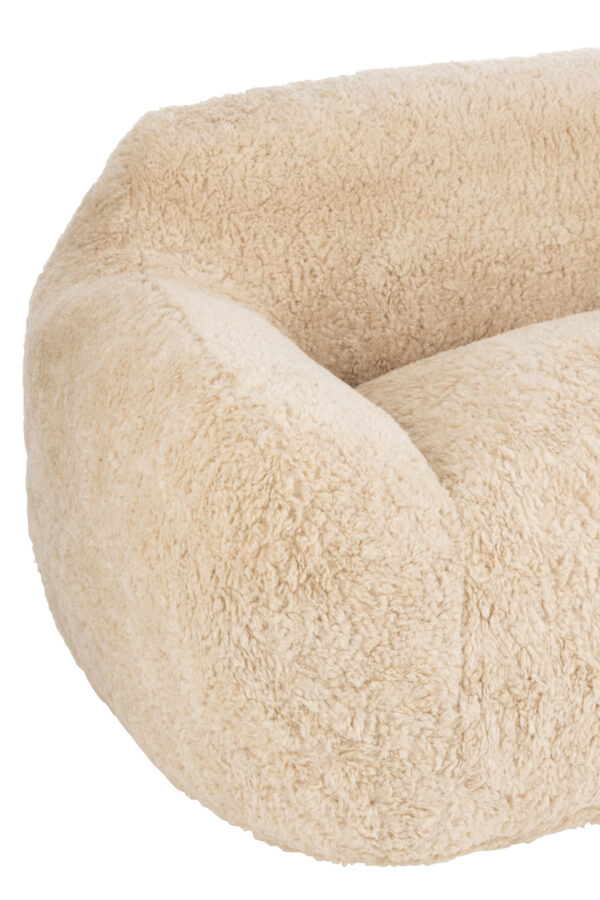 Canapé Shearl Polyester Crème Large – Image 5