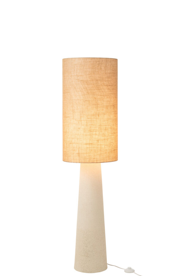 Lampe sur pied Ava en fibre de verre/jute naturelle petite – Image 2