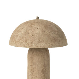Lampe de table en papier mâché beige "Mashroom"