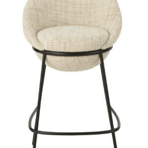 Tabouret de bar avec pieds en fer beige/noir