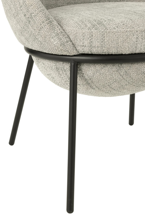 Chaise de salle à manger avec pieds en fer gris/noir. – Image 4