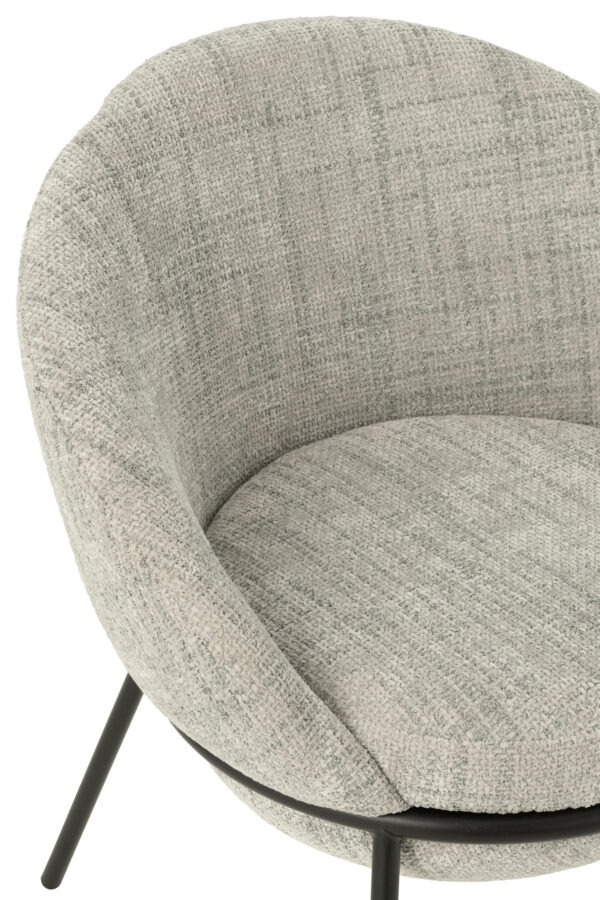 Chaise de salle à manger avec pieds en fer gris/noir. – Image 5