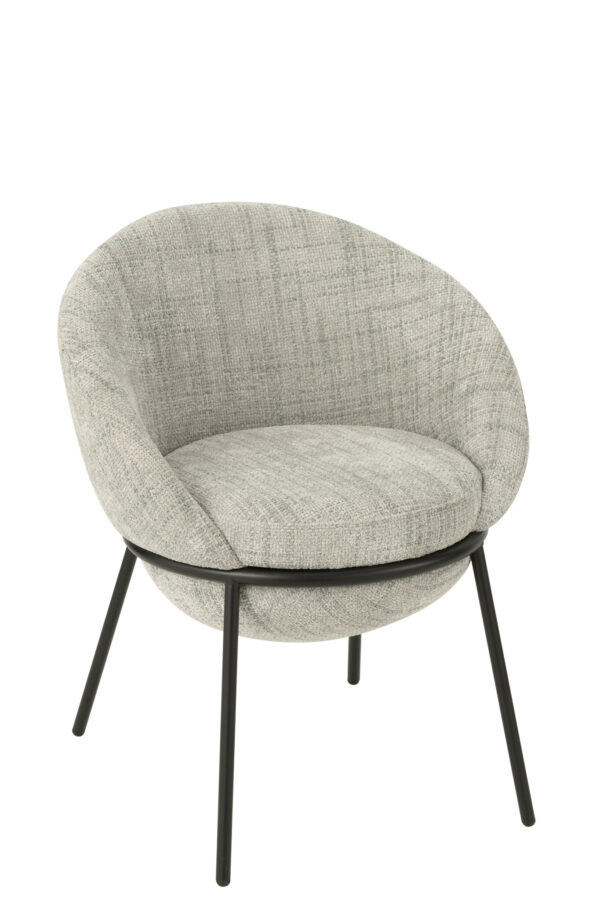 Chaise de salle à manger avec pieds en fer gris/noir. – Image 7
