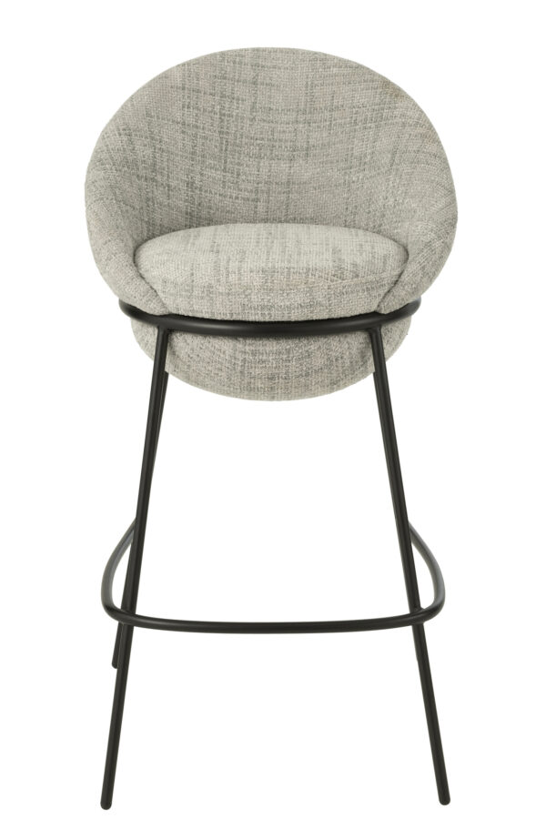 Tabouret de bar avec pieds en fer gris/noir