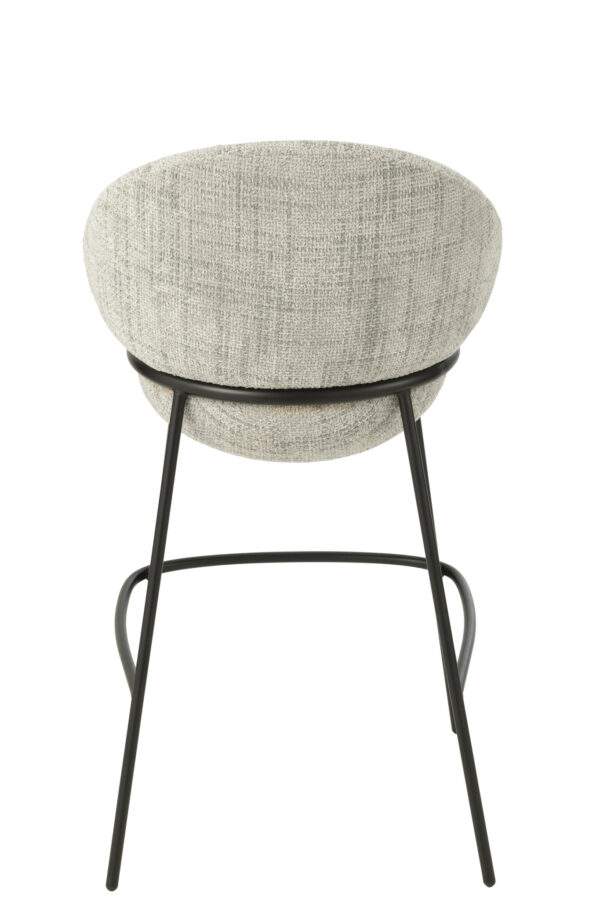 Tabouret de bar avec pieds en fer gris/noir – Image 3
