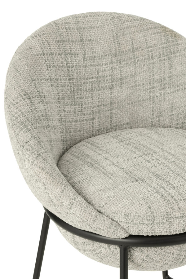 Tabouret de bar avec pieds en fer gris/noir – Image 5