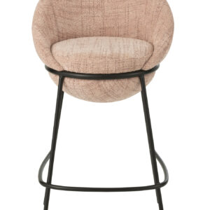 Tabouret de bar Tabouret de bar avec pieds en fer rose clair/noir
