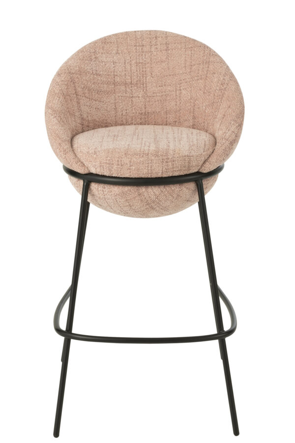 Tabouret de bar Tabouret de bar avec pieds en fer rose clair/noir