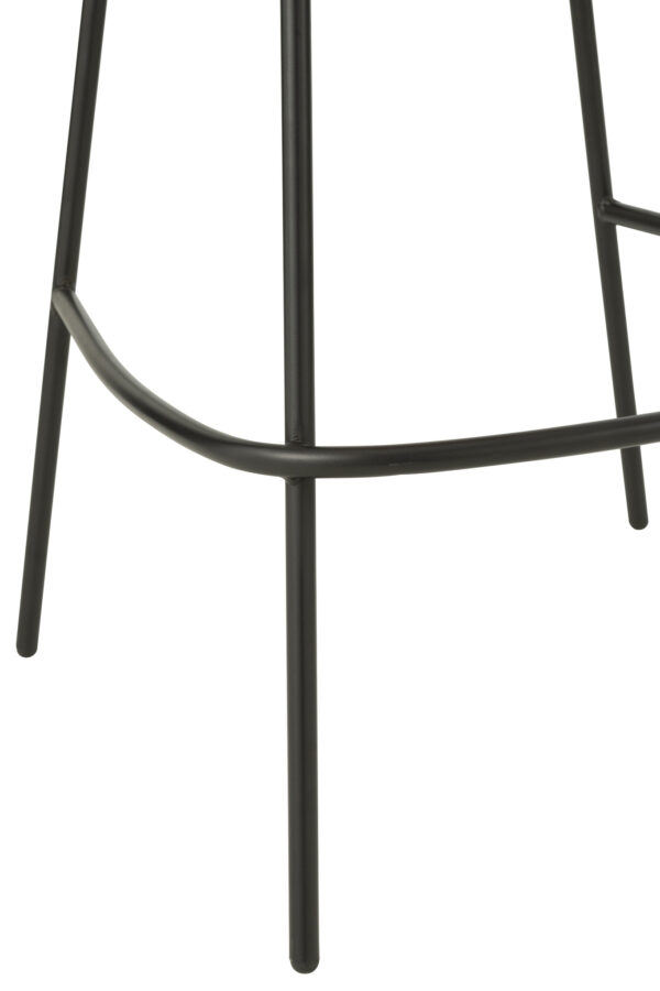 Tabouret de bar Tabouret de bar avec pieds en fer rose clair/noir – Image 4