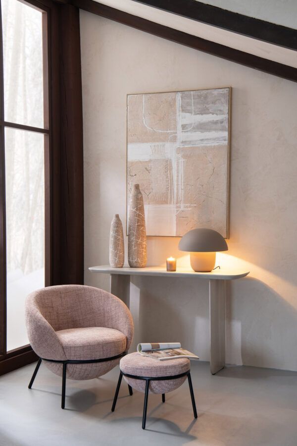Repose-pieds en fer rose clair/noir – Image 10