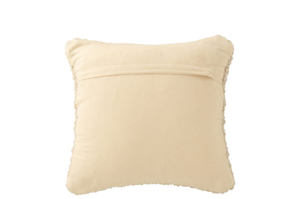 Coussin en polyester tissé écru – Image 2